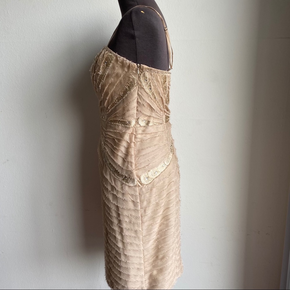 Sue Wong sz 8 beaded peacock midi dress - Picture 3 of 9